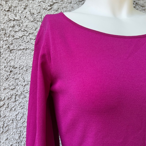 Milly Fuchsia Balloon Long Sleeve Shirt Top Blouse Pink Statement Colorful Bold - Picture 4 of 10
